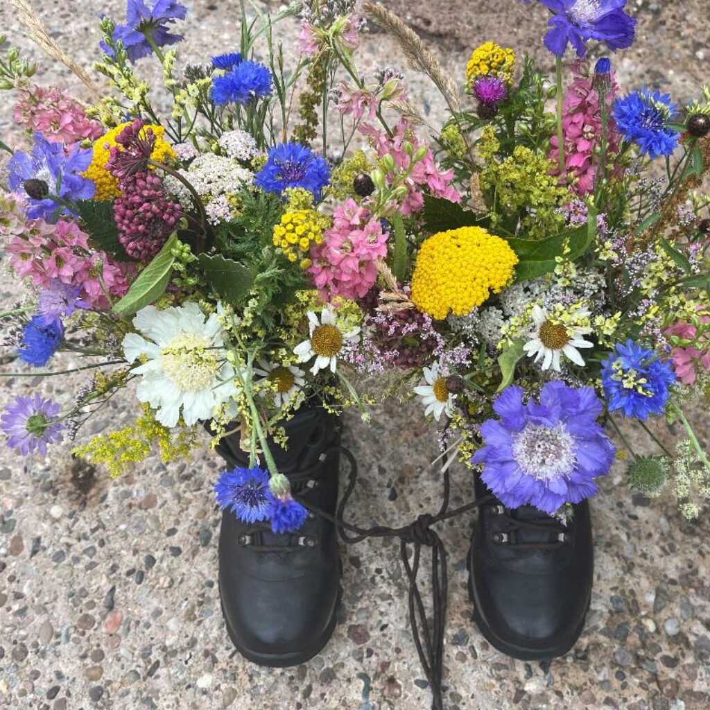 Natural Funeral Flowers Walking Boots Burton on Trent