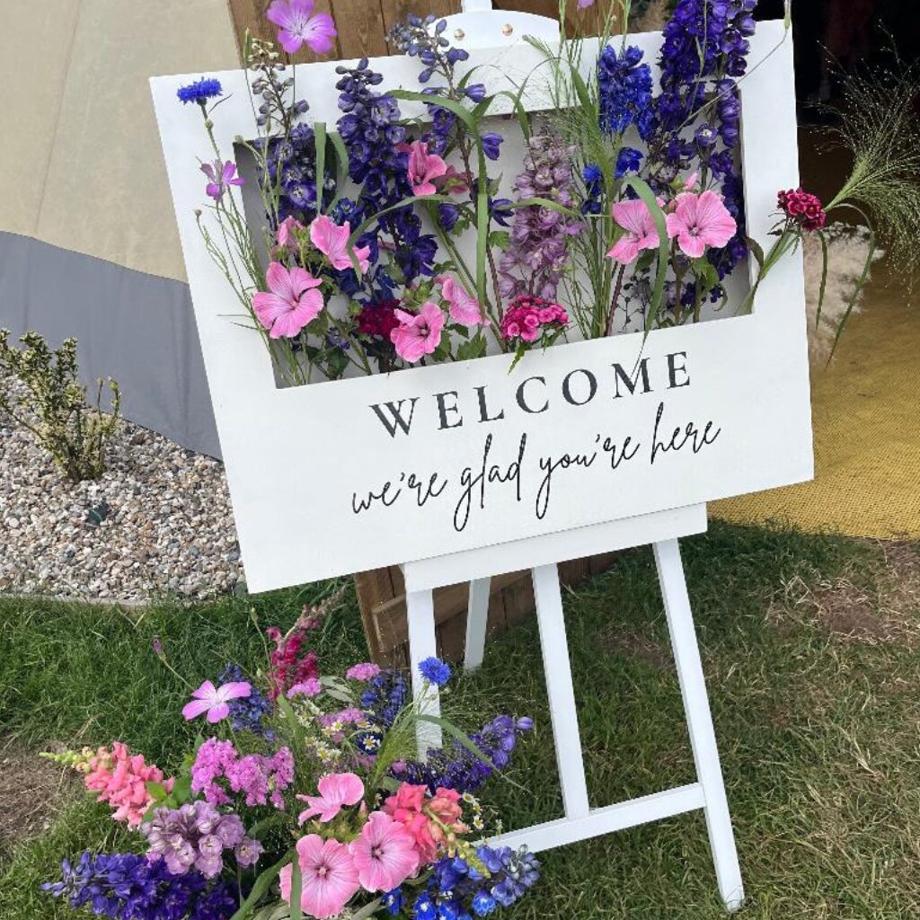 Floral Welcome Sign Hire Derbyshire Staffordshire UK